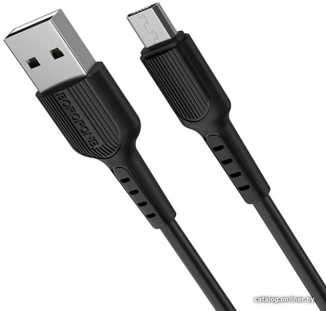 Кабель Borofone BX16 microUSB 1 м (черный)