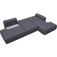 Угловой диван Лига диванов Лига-036 НПБ Модерн Лонг правый 127753 (экокожа Grifon 15 серый)