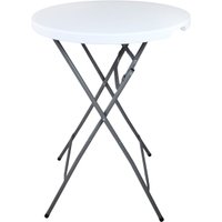 Стол Calviano складной, пластиковый, круглый 80 см (белый)