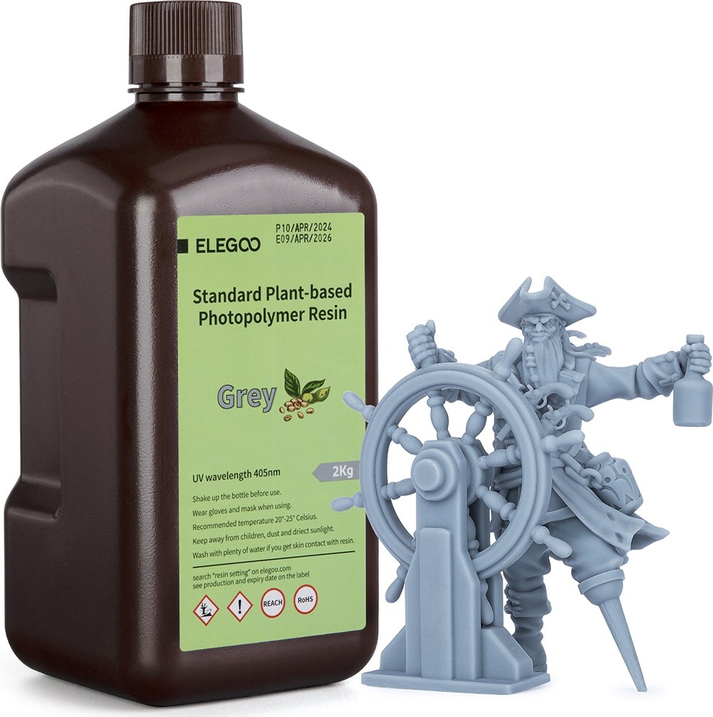 Фотополимер Elegoo PlantBased 2кг (серый)
