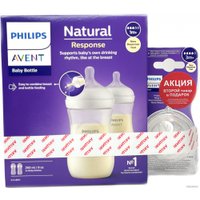 Набор бутылочек для кормления Philips Natural Response + Соска Natural Response 2 шт SCS100/09 (2x260 мл)