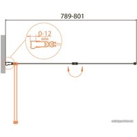 Стеклянная шторка для ванны Cezares RELAX-V-2-80/140-P-Bi-R