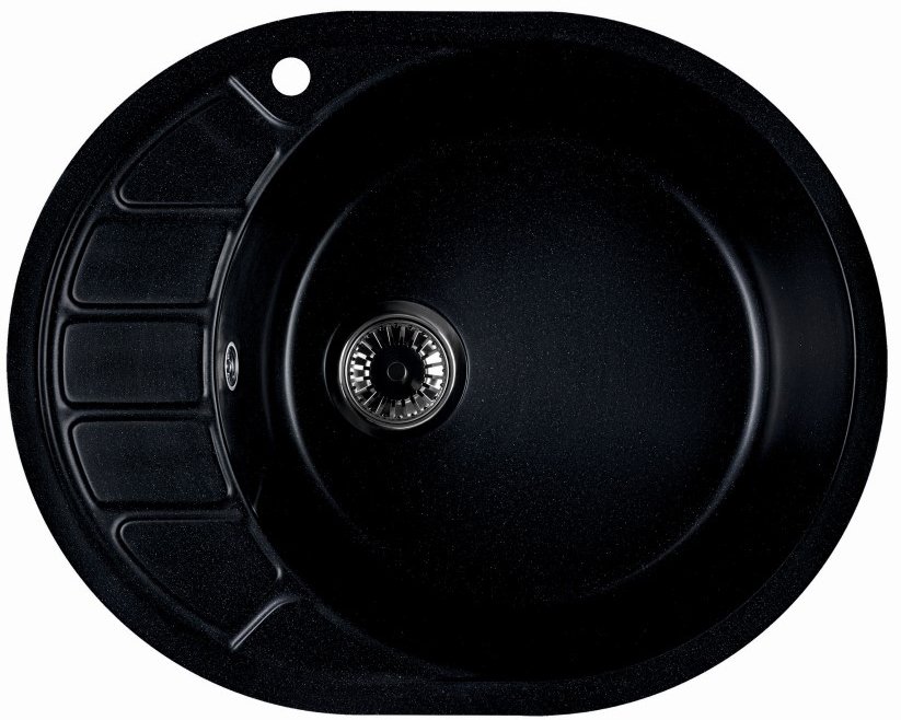 

Кухонная мойка Marblan Ovata R (оникс,с сифоном)