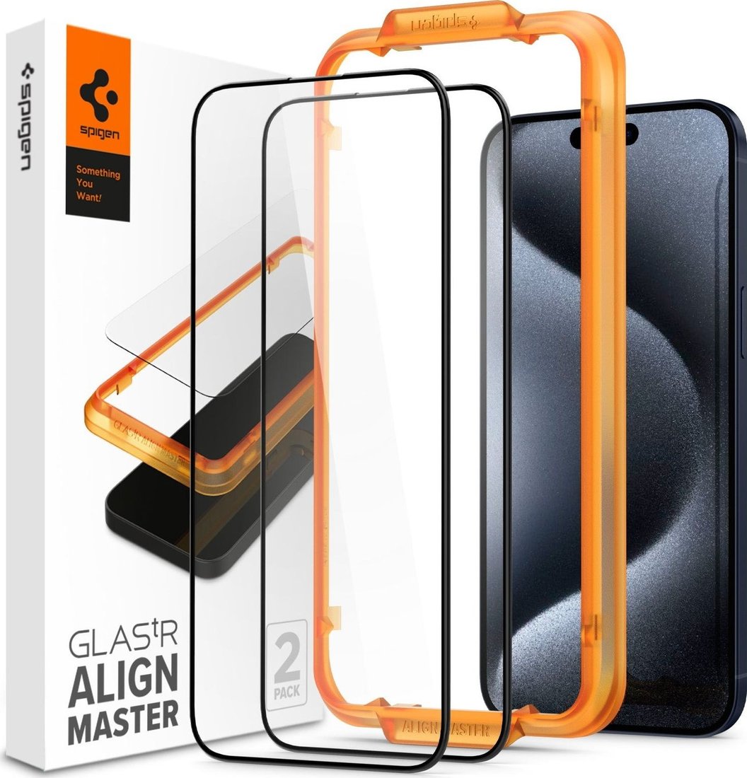 

Защитное стекло Spigen ALM Glas FC для iPhone 15 Pro AGL06895 (2шт)