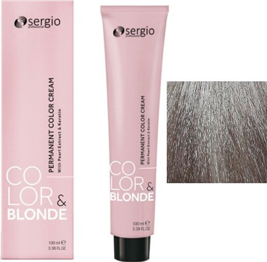 

Крем-краска для волос Sergio Professional Color&Blonde 10.12 очень светлый блондин жемчужный лед