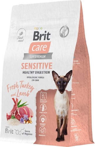 Brit care Superpremium Sensitive с индейкой и ягненком (чувствительное пищеварение) 400 г