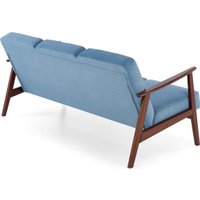 Диван Halmar Milano 3S tap. Castel 74 (синий/орех)