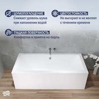 Ванна Lauter Oasis 190х90 21203090 (с ножками и лицевым черным экраном)