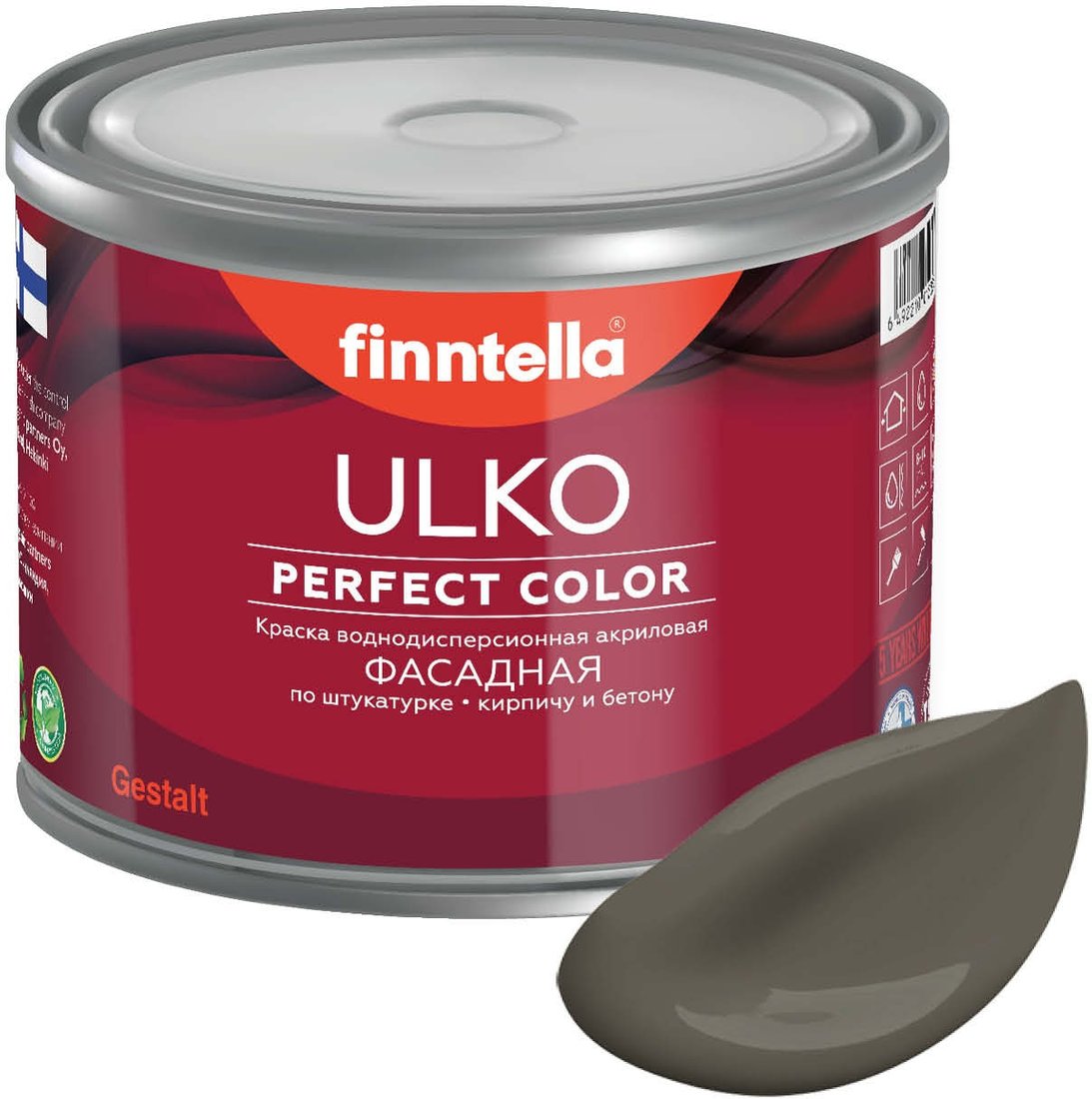 

Краска Finntella Ulko Taupe F-05-1-9-FL079 9 л (коричневый/серый)