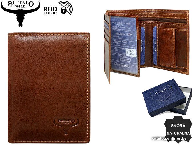 Портмоне Cedar Buffalo Wild D1072-VTU (черный)