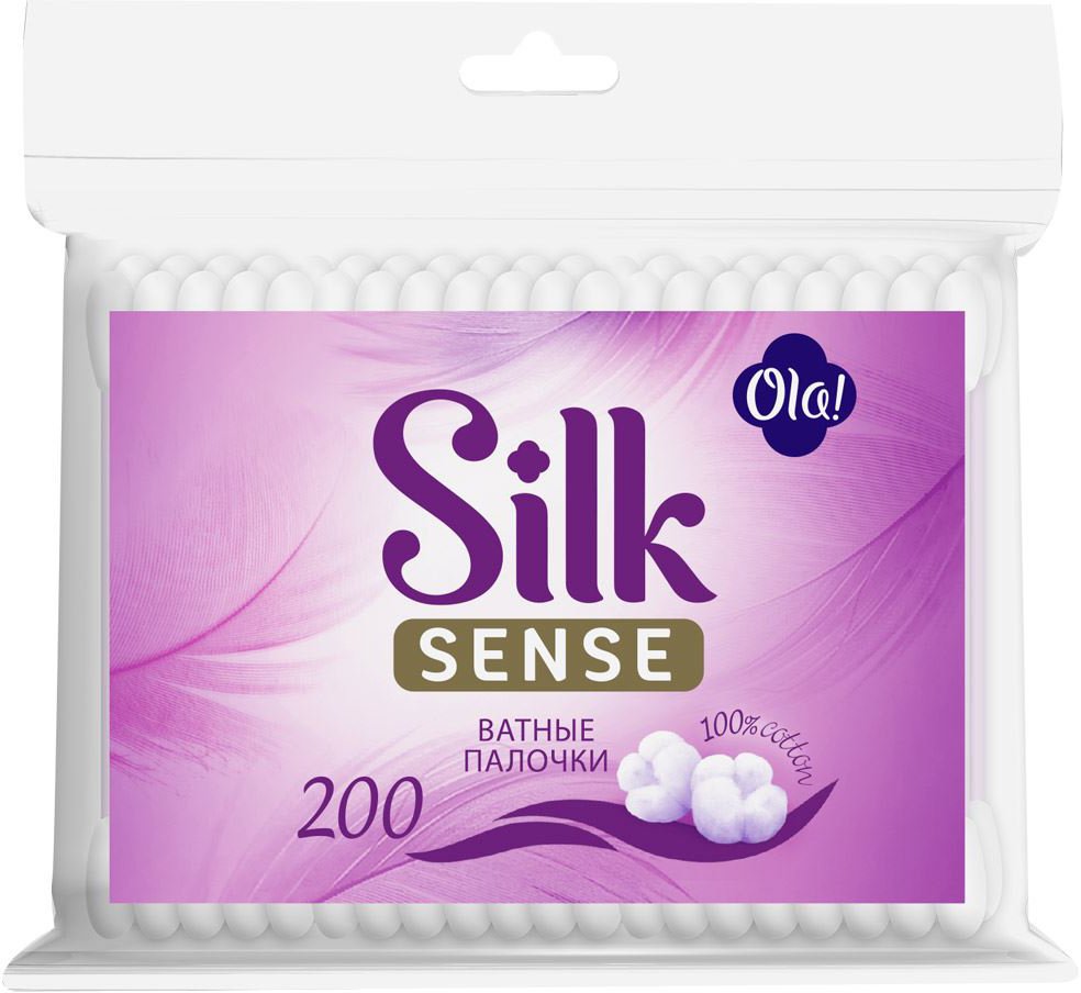 

Ватные палочки Ola! Silk Sense в полиэтиленовой упаковке (200 шт)