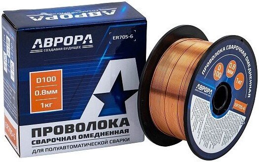 Сварочная проволока  Aurora ER70S-6 d.0.8 мм 1кг