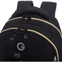 Школьный рюкзак Grizzly RG-660-4 (черный/золотой)