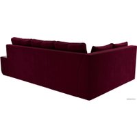 Угловой диван Mebelico Амадэус 109690 (левый, микровельвет, бордовый)