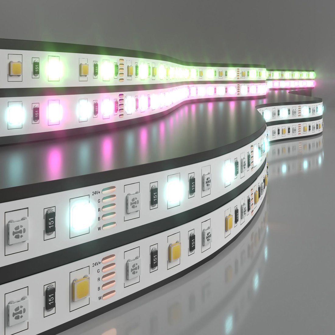 

Светодиодная лента Elektrostandard 24V 14.4W 60Led 5050+5050 IP20 MIX RGB/холодный белый a053731