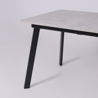 Кухонный стол Lepremo AV 1209/1 МДФ раздвижной 1200-1600x800 (Ароза светлая/черный)