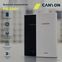 Внешний аккумулятор Canyon PB-2001 20000mAh (белый)