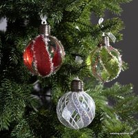 Елочная игрушка Luazon Шары с блестками 4834897