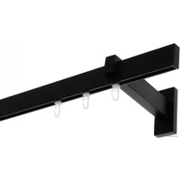 Карниз для штор Lm Decor Флэт Лайн Изи одинарный (черный матовый, 3.0м)