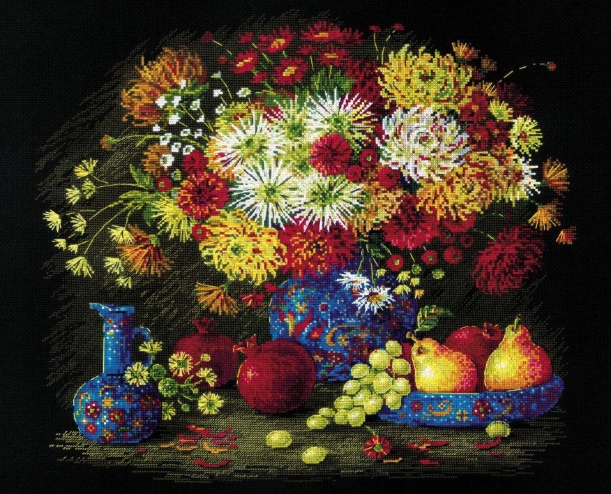 

Набор для вышивания Риолис Натюрморт с хризантемами 2068Р