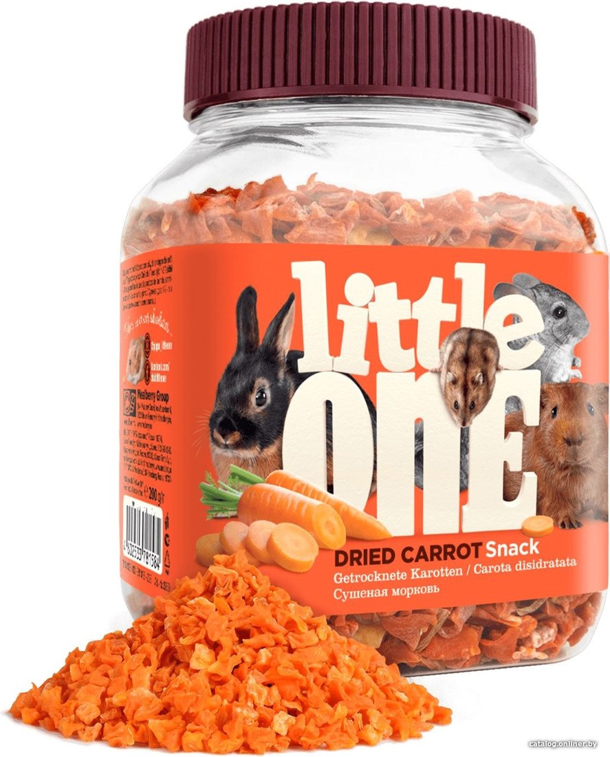 Лакомство для грызунов Little One Сушеная морковь 200 г