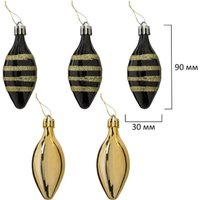 Елочная игрушка Золотая сказка 592183 (130 шт, красный/золотой/белый)