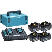 Аккумулятор с зарядным устройством Makita 197970-3 (18В/4x3 Ah + 18В + кейс)