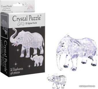 3Д-пазл Crystal Puzzle Два слона 90235