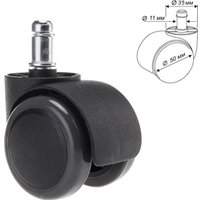 Ролики для кресла Brabix d11 532009 (5шт, пластик/полиуретан черный)