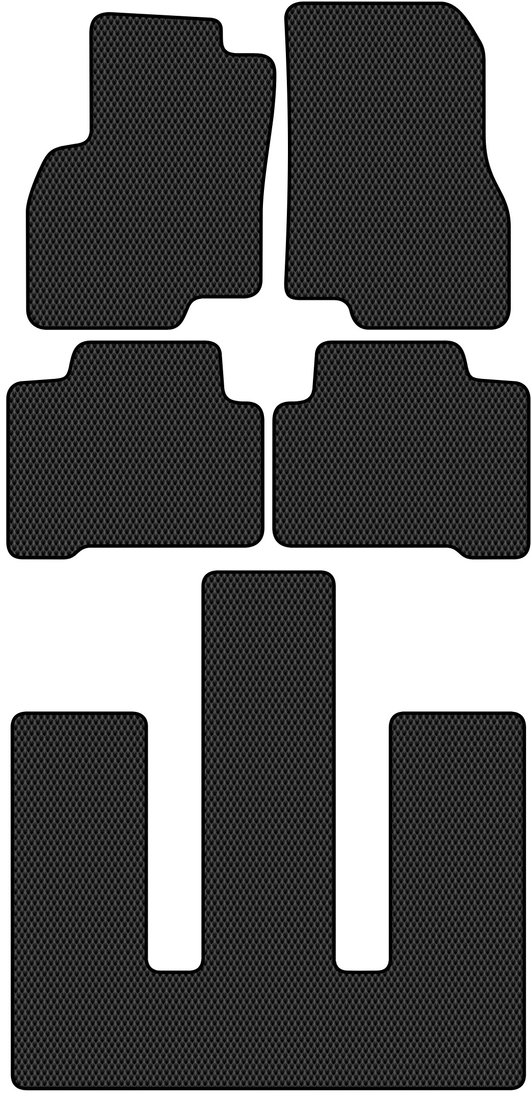 

Комплект ковриков для авто Alicosta Mitsubishi Grandis I (минивэн / NA4W) +3 ряд 2004 - 2009 (черный, ромб)