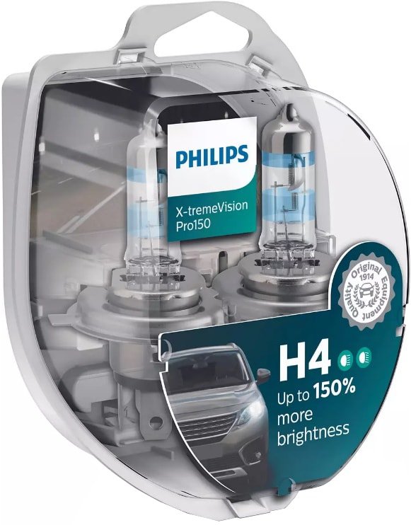 

Галогенная лампа Philips H4 X-tremeVision Pro150 2шт