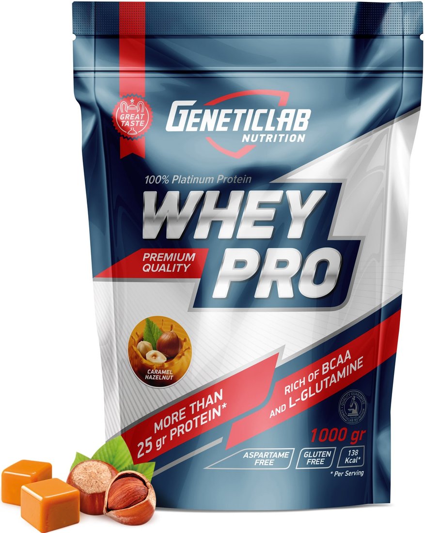 

Протеин сывороточный (концентрат) Geneticlab Whey Pro (карамель/фундук, 1000г)