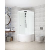 Душевая кабина Domani-Spa Simple 110 High (белый/прозрачное стекло)