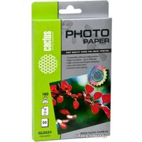 Фотобумага CACTUS Глянцевый A6 180 г/м2 50 листов (CS-GA618050)
