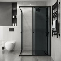 Душевой уголок Niagara Eco NG-1012-14QT 120x80x190 (черный/стекло тонированное)