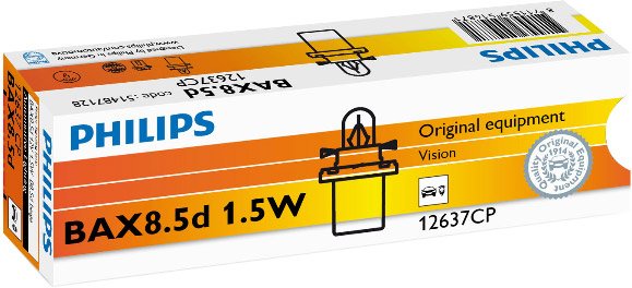 

Галогенная лампа Philips BAX8.5d 1шт [12637CP]