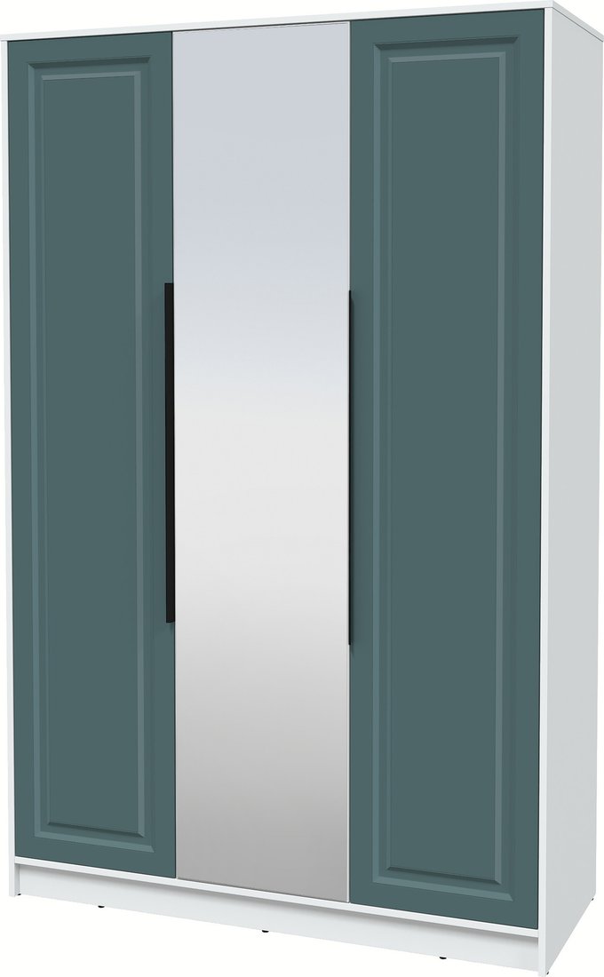 

Шкаф распашной Интерлиния Концепт КТ-Ш3з Деко ( белый платинум/верде)