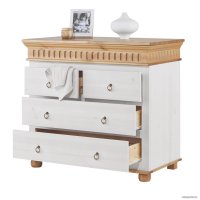 Комод ММЦ Хельсинки (белый воск/антик)