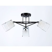 Люстра средней высоты Ambrella light TR303072/3 BK/CH/FR (черный/хром/белый матовый)