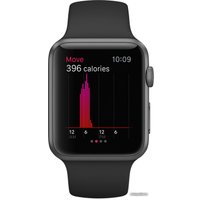 Умные часы Apple Watch Sport 42mm Space Gray with Black Sport Band (MJ3T2)