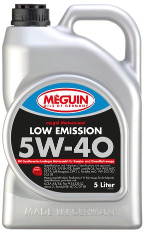 

Моторное масло Meguin Megol Low Emission 5W-40 5л [6574]