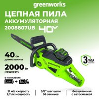 Аккумуляторная пила Greenworks GD40CS20XK4 (с 1-им АКБ 4 Ач)