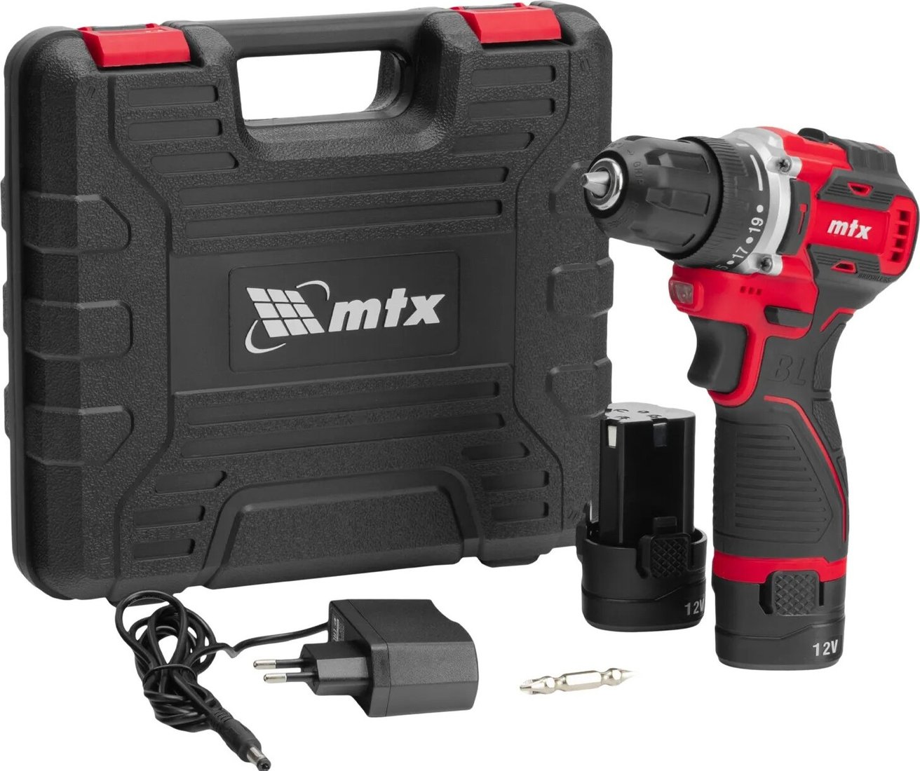

Дрель-шуруповерт MTX CDB-BL-12 (с 2-мя АКБ, кейс)