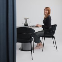 Кухонный стол Lepremo AV 2317 МДФ+керамика 900 (серый матовый Larka Grey/черный+HPL Будда)