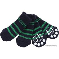Носочки для животных Puppia Nitty-Gritty PAND-SO1176-NY-S (синие с зелеными полосками)