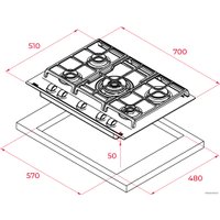 Варочная панель TEKA GZC 75330 XBN (серый камень)