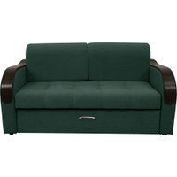 Диван Сириус Лидер-1 НПБ 185x110 (Eva 19 велюр темно-зеленый)