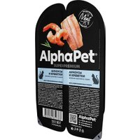 Консервированный корм для кошек AlphaPet Superpremium Анчоусы и креветки в соусе 80 г в Мозыре