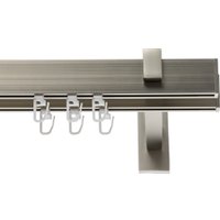 Карниз для штор Sundays Home Флэт Лайн Изи двойной (составной, заглушка, сатин, 3.2 м)