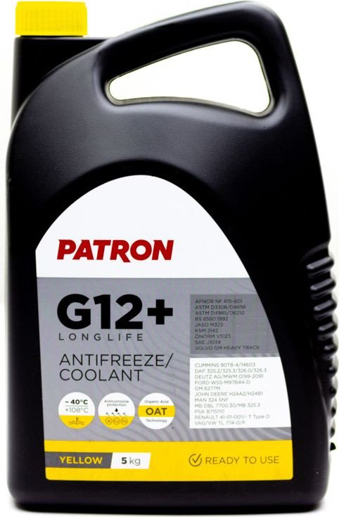 

Антифриз Patron G12+ LongLife Yellow 5кг